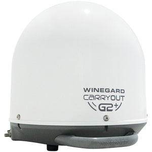 Winegard(R) GM-6000 Carryout(R) G2+ Automatic Portable Satellite TV Antenna with Power Inserter (White)