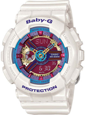 Casio Baby-G© White Casio Baby-G Analog Digital Multi-Color Face Watch