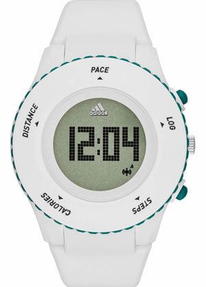 Unisex Adidas Performance Sprung White Silicone Digital Runner Watch